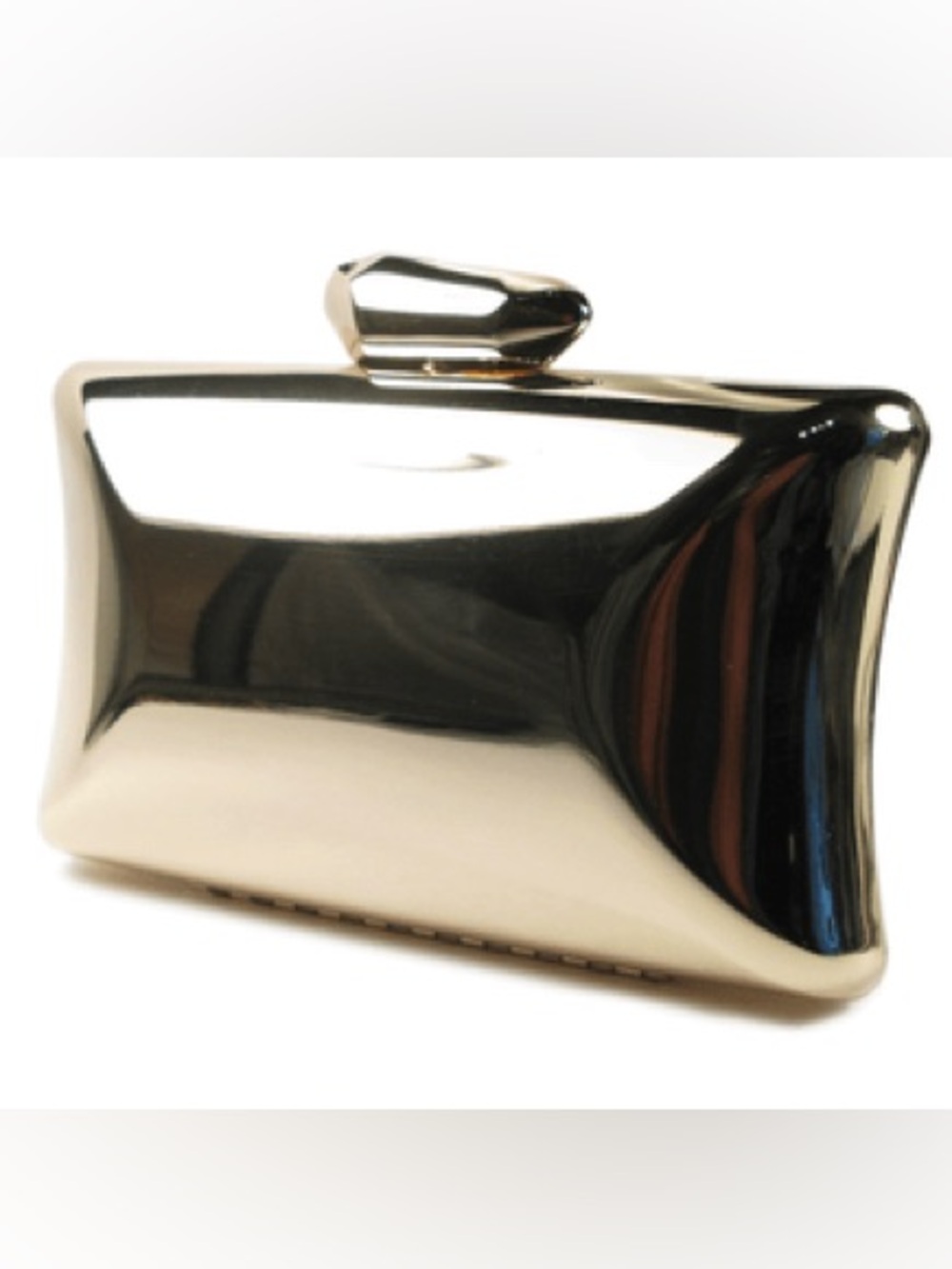 NWT Metallic chrome couture Silver Evening Clutch Bag